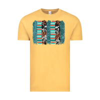 Vintage Mustard serape leopard cowhide  brushstroke Vintage Tee - AdoDesignShop