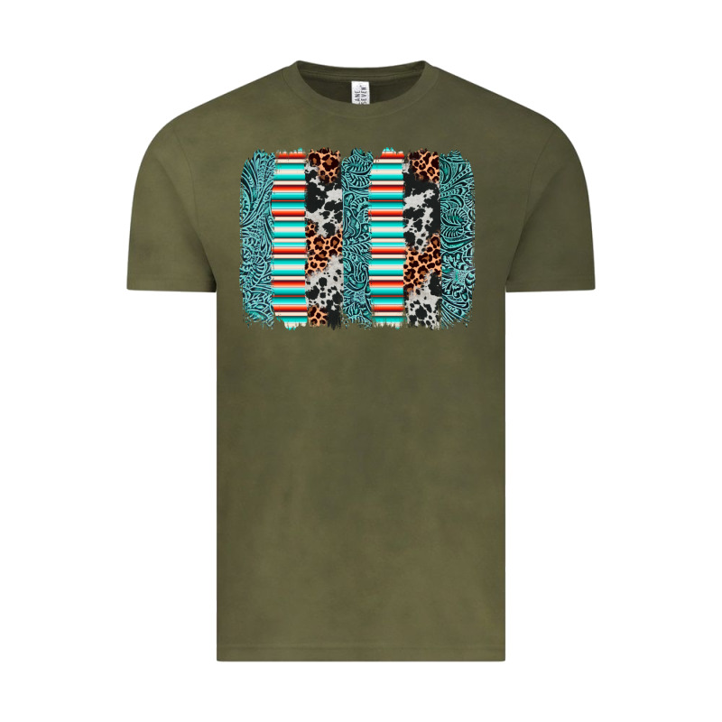 Serape Leopard Cowhide  Brushstroke Vintage Tee by AdoDesignShop | Teevron