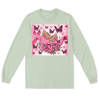 Matcha breast cancer nails hope Long Sleeve Tee - MaliasSmallBusiness