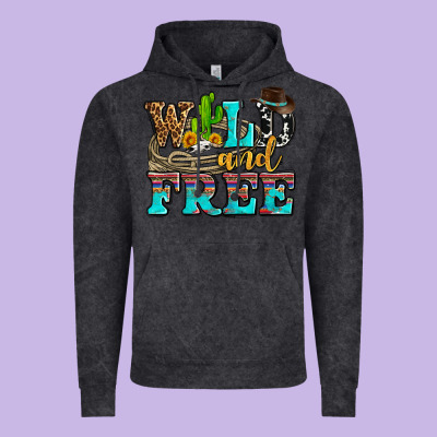 Wild And Free With Cactus Vintage Hoodie Designed By Adodesignshop