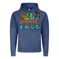 Vintage Denim wild and free with cactus Vintage Hoodie - AdoDesignShop
