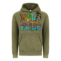 Vintage Olive wild and free with cactus Vintage Hoodie - AdoDesignShop