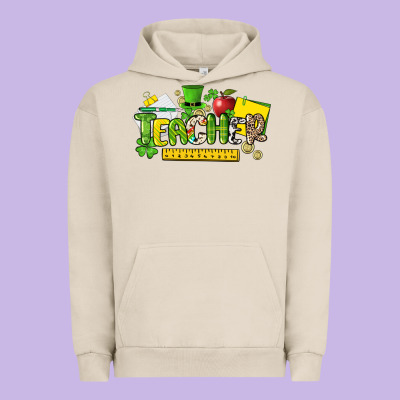 Teacher St. Patrick's Day Urban Hoodie Designed By Howdyjamesfarm