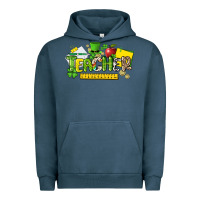 Pigment Midnight Navy Teacher St. Patrick's Day Urban Hoodie - HowdyJamesFarm