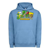 Pigment Pebble Blue Teacher St. Patrick's Day Urban Hoodie - HowdyJamesFarm