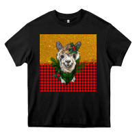 Black christmas alpacas Heavy Core Tee - BarkalooDesign