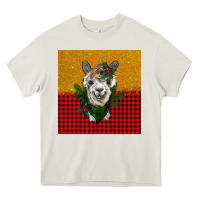 Cream christmas alpacas Heavy Core Tee - BarkalooDesign