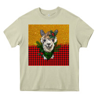 Mossy christmas alpacas Heavy Core Tee - BarkalooDesign