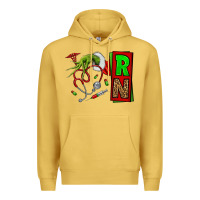 Antique Gold Christmas Character  Nurse Premium Hoodie - NancyCooperArtShop