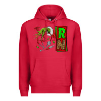 Cardinal Christmas Character  Nurse Premium Hoodie - NancyCooperArtShop