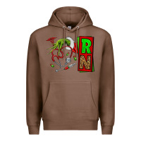 Chestnut Christmas Character  Nurse Premium Hoodie - NancyCooperArtShop
