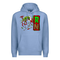Colony Blue Christmas Character  Nurse Premium Hoodie - NancyCooperArtShop