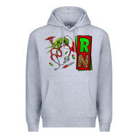 Heather Grey Christmas Character  Nurse Premium Hoodie - NancyCooperArtShop