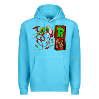 Ocean Blue Christmas Character  Nurse Premium Hoodie - NancyCooperArtShop