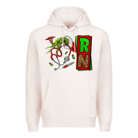 Pale Pink Christmas Character  Nurse Premium Hoodie - NancyCooperArtShop