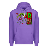 Purple Christmas Character  Nurse Premium Hoodie - NancyCooperArtShop