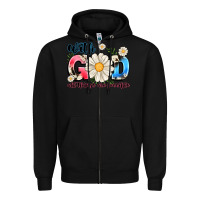 Black With God All Things Are Possible Zipper Hoodie - MaliasSmallBusiness