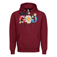 Burgundy With God All Things Are Possible Zipper Hoodie - MaliasSmallBusiness