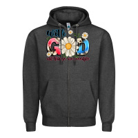 Charcoal Heather With God All Things Are Possible Zipper Hoodie - MaliasSmallBusiness