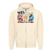 Sandshell With God All Things Are Possible Zipper Hoodie - MaliasSmallBusiness