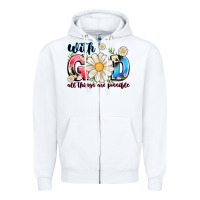 White With God All Things Are Possible Zipper Hoodie - MaliasSmallBusiness