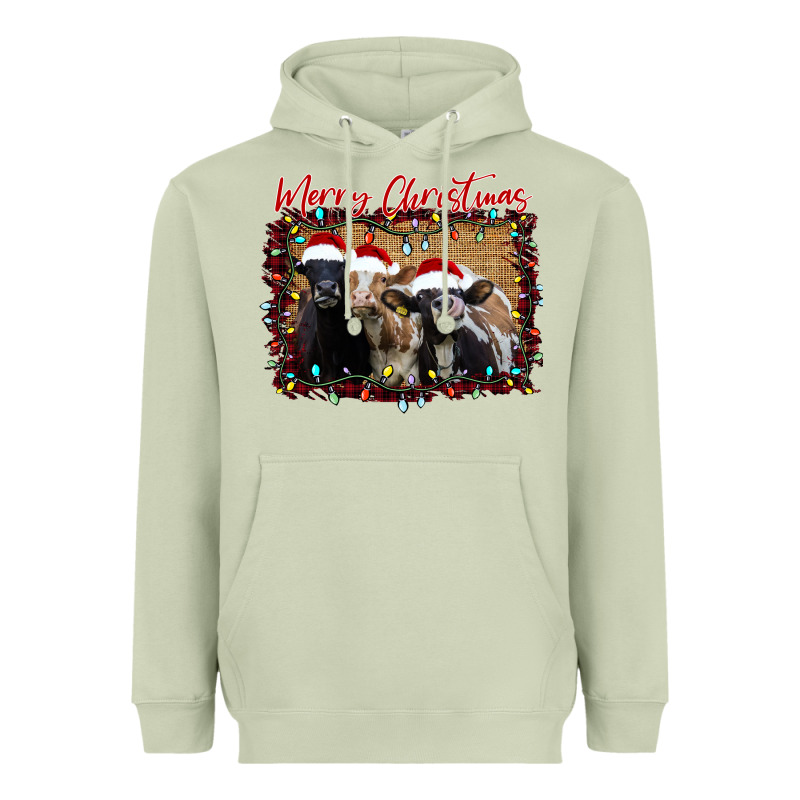 Merry Christmas Cows Heavyweight Hoodie by Bettercallsaul | Teevron