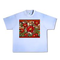 Grape Ice red flower and cactus with cowhide and aztec Urban Heavy Tee - Artiststas