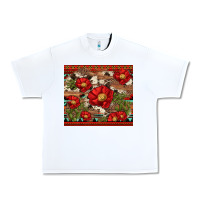 White red flower and cactus with cowhide and aztec Urban Heavy Tee - Artiststas
