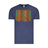Vintage Denim leopard gemstone brushstroke Vintage Tee - AdoDesignShop