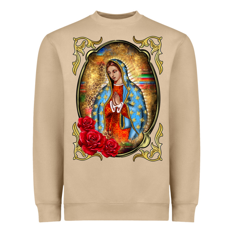 Our Lady Of Guadalupe Frame Heavyweight Sweatshirt by BarkalooDesign | Teevron