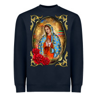 Navy our lady of guadalupe frame Heavyweight Sweatshirt - BarkalooDesign