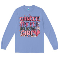 Colony Blue cancer picked the wrong girl malia Long Sleeve Tee - MaliasSmallBusiness