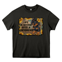 Asphalt life is better with a dachshund Heavy Core Tee - RanaPortraitStore