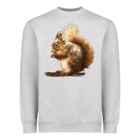 Heather Grey Squirrels Heavyweight Sweatshirt - LillyAllenDesigns