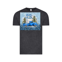 Vintage Black hello winter snowman truck Vintage Tee - AdoDesignShop