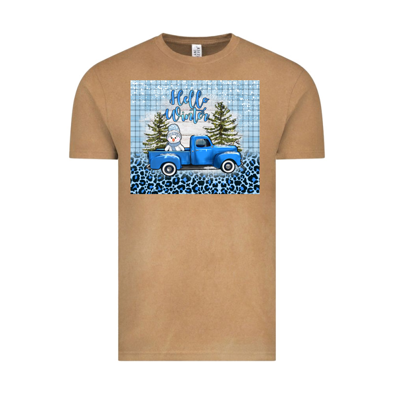Hello Winter Snowman Truck Vintage Tee by AdoDesignShop | Teevron