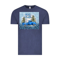 Vintage Denim hello winter snowman truck Vintage Tee - AdoDesignShop