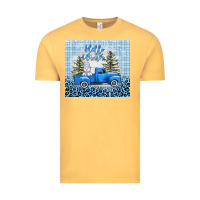 Vintage Mustard hello winter snowman truck Vintage Tee - AdoDesignShop