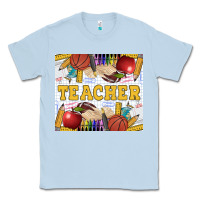 Dusty Blue Teacher Equipment Classic Tee - LillyAllenDesigns