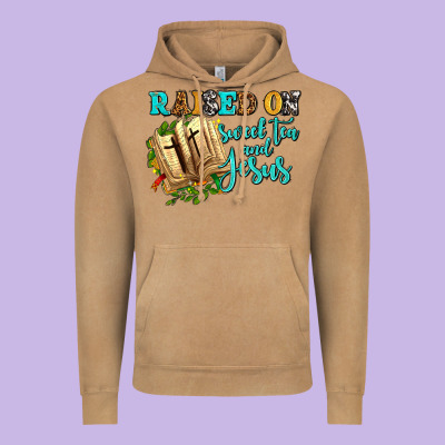 Raised On Sweet Tea And Jesus Vintage Hoodie Designed By Adodesignshop