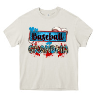 Cream baseball grandma with leopard Heavy Core Tee - Zillion Design Studio