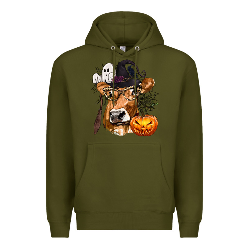 Boo Heifer Cow Halloween Premium Hoodie by texasbilliewilder | Teevron