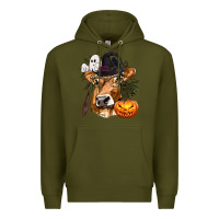 Army Green Boo Heifer Cow Halloween Premium Hoodie - texasbilliewilder