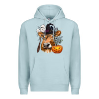 Blue Mist Boo Heifer Cow Halloween Premium Hoodie - texasbilliewilder