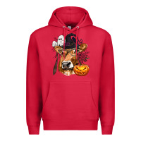Cardinal Boo Heifer Cow Halloween Premium Hoodie - texasbilliewilder