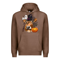 Chestnut Boo Heifer Cow Halloween Premium Hoodie - texasbilliewilder