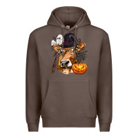 Coffee Boo Heifer Cow Halloween Premium Hoodie - texasbilliewilder