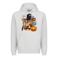 Dove Grey Boo Heifer Cow Halloween Premium Hoodie - texasbilliewilder