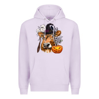 Lilac Boo Heifer Cow Halloween Premium Hoodie - texasbilliewilder