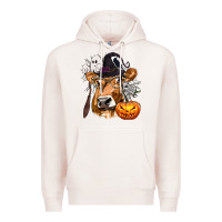 Pale Pink Boo Heifer Cow Halloween Premium Hoodie - texasbilliewilder
